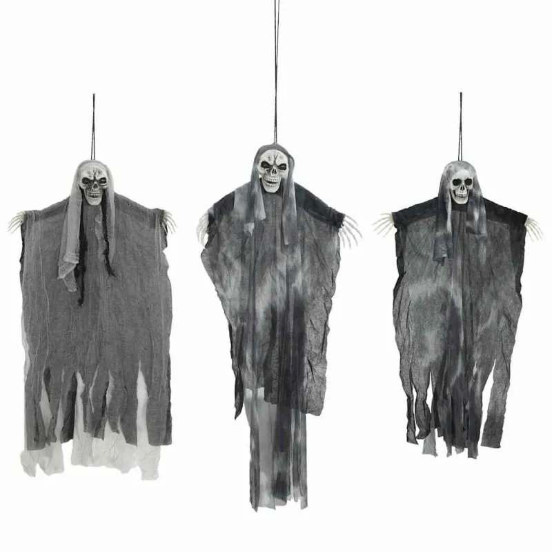 Helovino Kabančios Ghost 3 pcs Juoda 66 x 110 cm Poliesteris