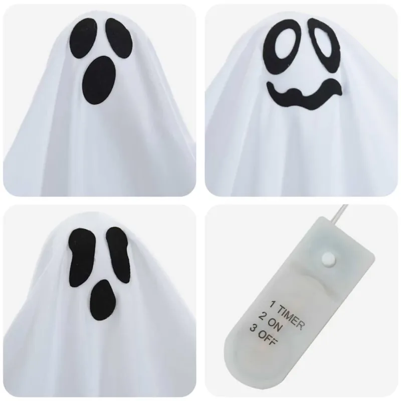 Helovino Kabančios Ghost 3 pcs Balta 52 x 62 cm Poliesteris
