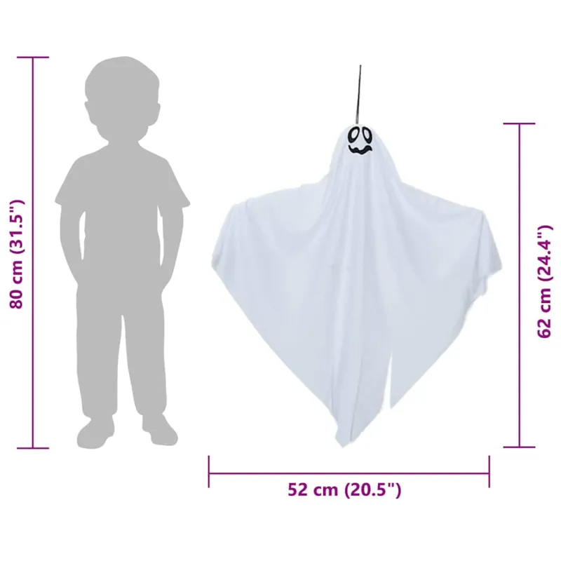 Helovino Kabančios Ghost 3 pcs Balta 52 x 62 cm Poliesteris