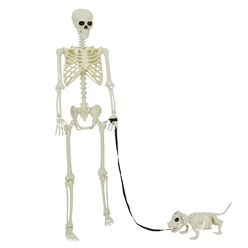 Helovino puošmena -skeletas 2 pcs Balta Polipropilenas