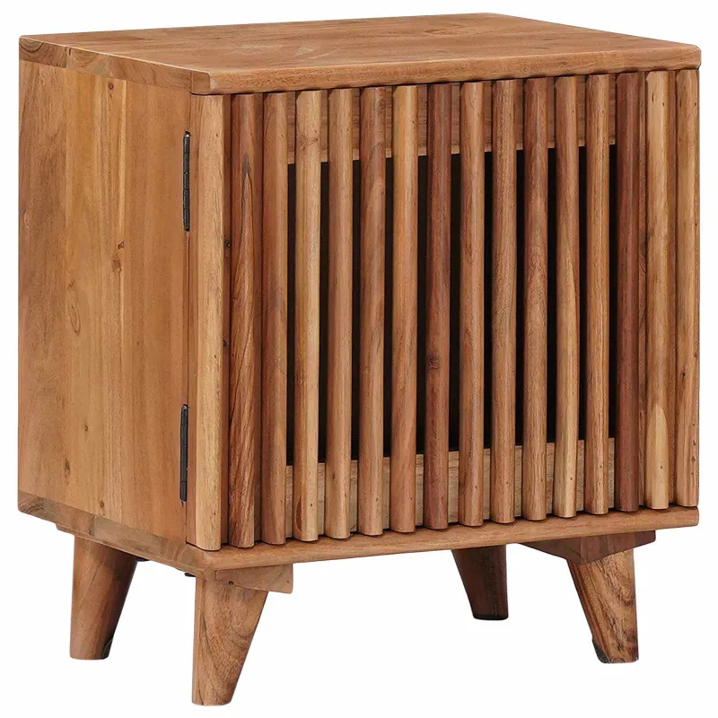Rankų darbo naktinė spintelė Teak medžio rudas 40 x 30 x 45 cm