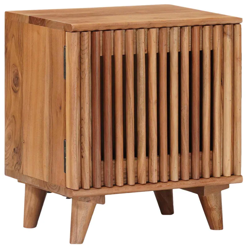 Rankų darbo naktinė spintelė Teak medžio rudas 40 x 30 x 45 cm