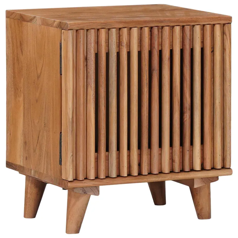 Rankų darbo naktinė spintelė Teak medžio rudas 40 x 30 x 45 cm