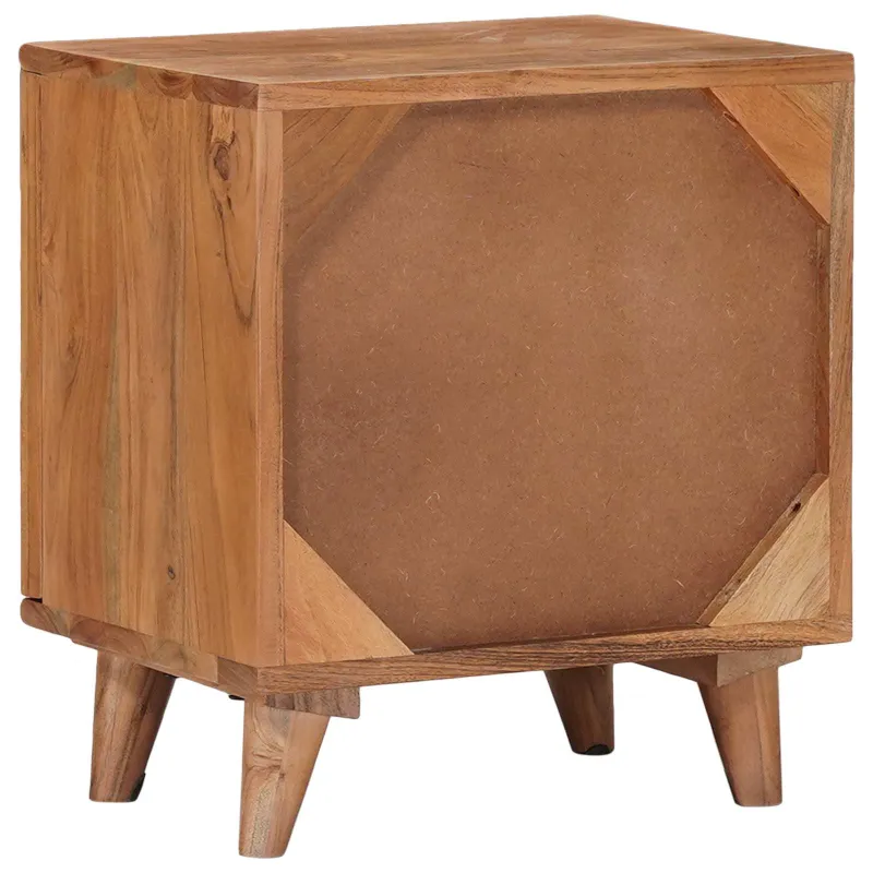 Rankų darbo naktinė spintelė Teak medžio rudas 40 x 30 x 45 cm