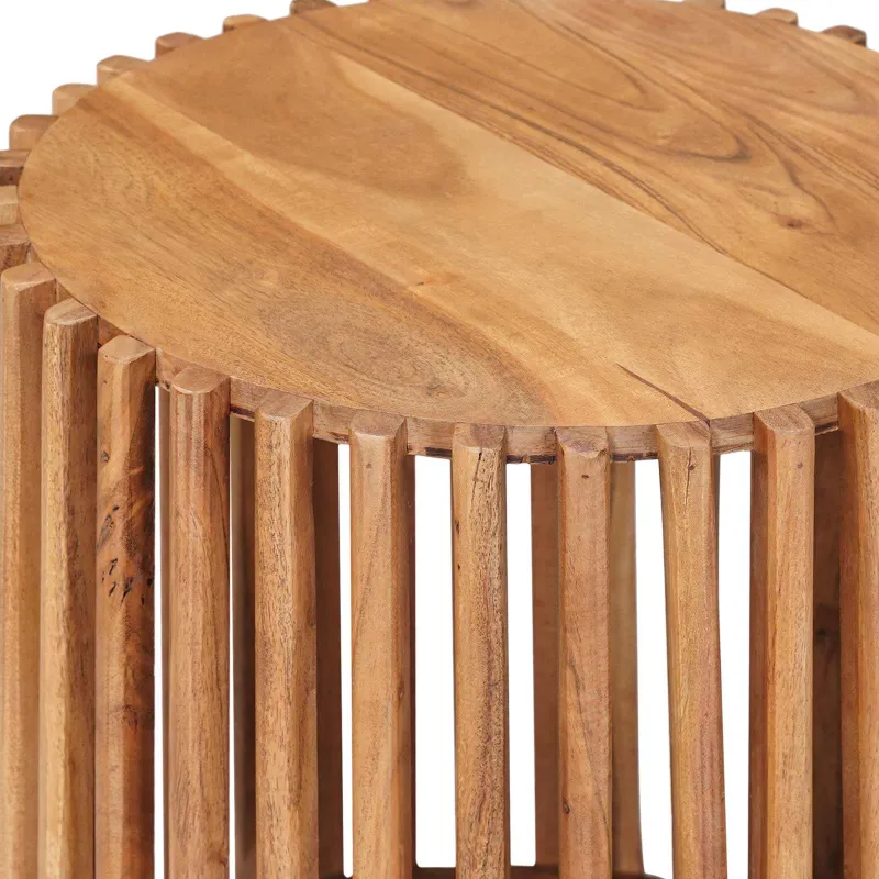 Rankų darbo šoniniai stalų rinkinys 2 pcs Teak medžio rudas