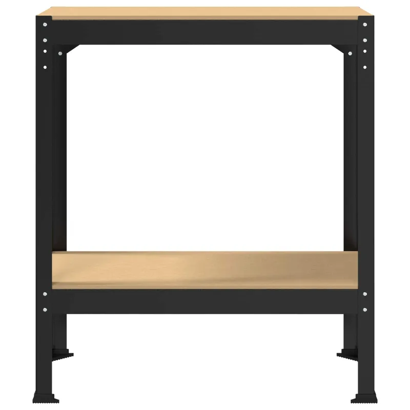 Darbo stalas su lentyna su saugykla Juodas 81 x 41 x 91 cm