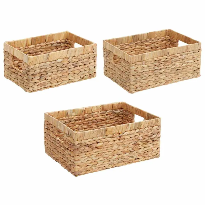 Laikymo krepšiai 3 pcs Natūrali Vandens hiacintas