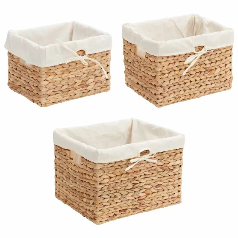 Laikymo krepšiai 3 pcs Natūrali Vandens hiacintas
