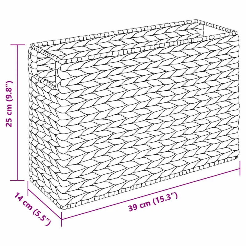 Žurnalų Krepšiai 2 pcs Natūrali 39 x 14 x 25 cm