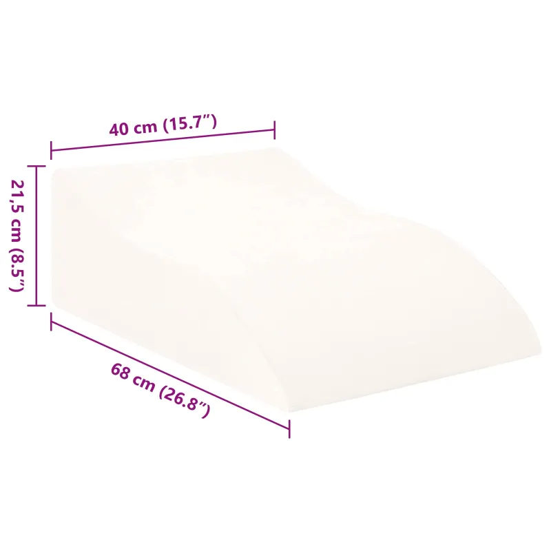 Koja pagalvė Balta 68 x 40 x 21,5 cm PU putos