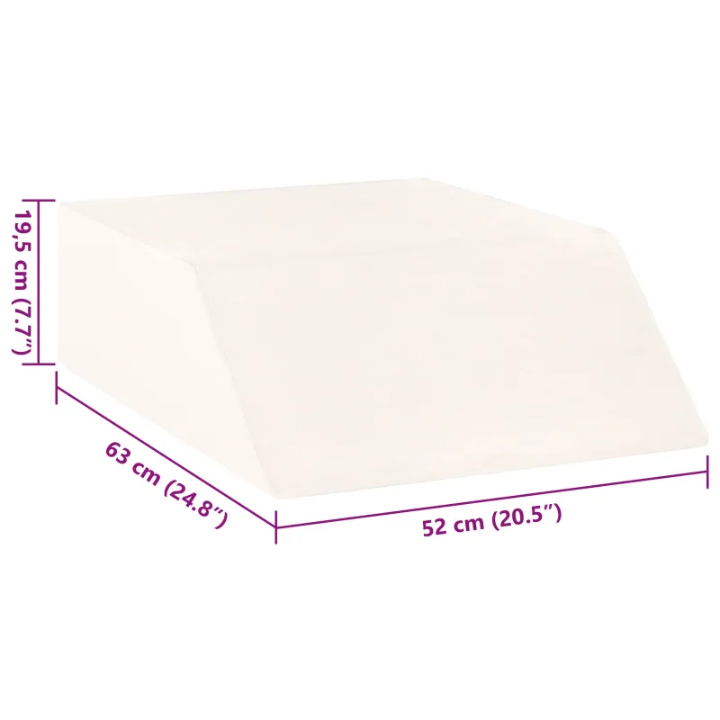 Koja pagalvė Paprastas Balta 63 x 52 x 19,5 cm PU putos