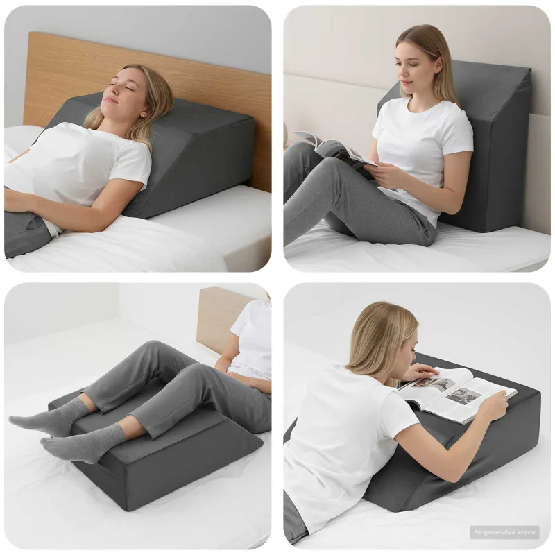 Koja pagalvė Paprastas Pilka 63 x 52 x 19 cm PU putos