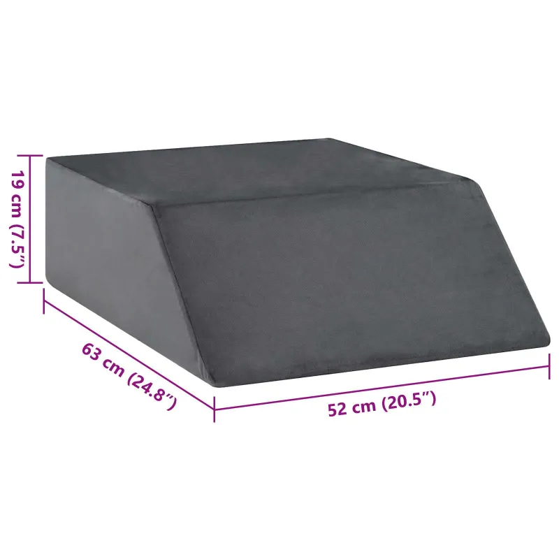 Koja pagalvė Paprastas Pilka 63 x 52 x 19 cm PU putos