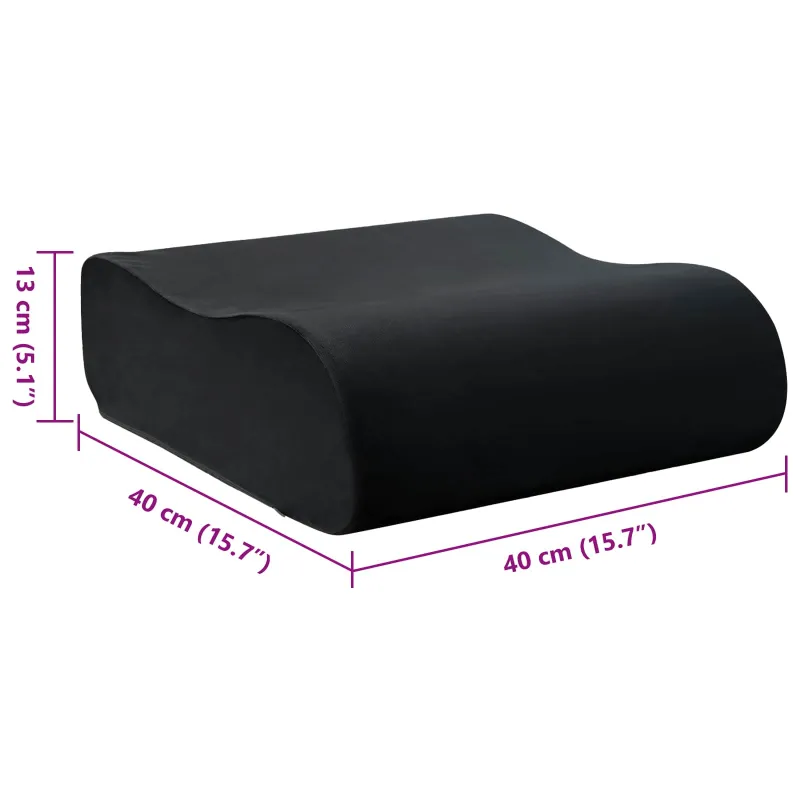 Sėdynės pagalvėlė Paprastas Juoda 40 x 40 x 13 cm PU putos