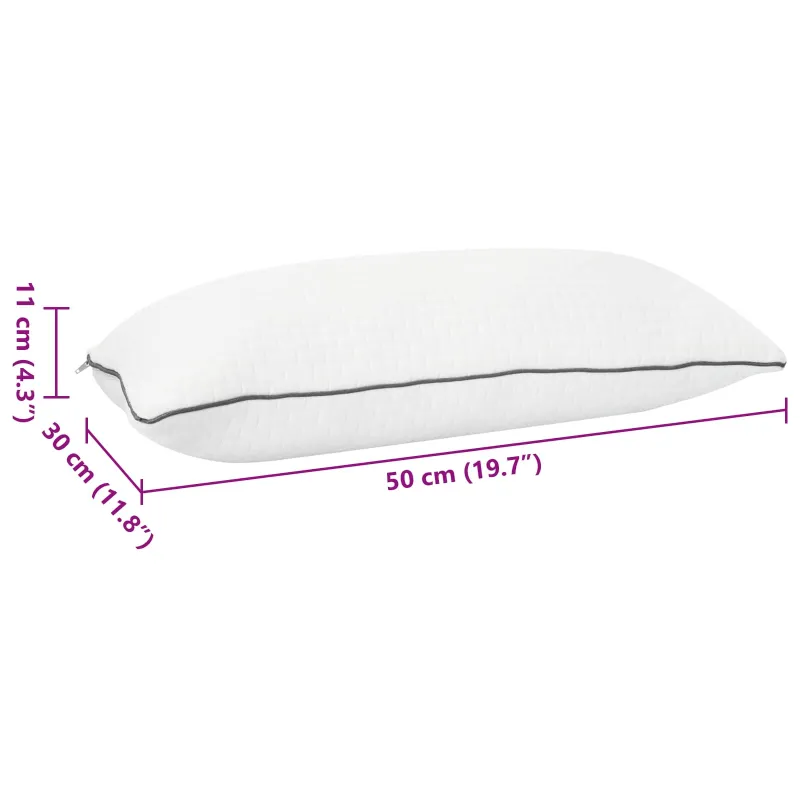 Shread miego pagalvė Balta 50 x 30 x 11 cm Atminties putos