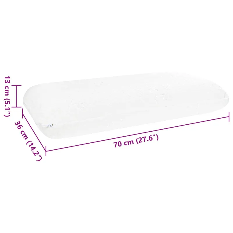 Miegamoji pagalvė Balta 70 x 36 x 13 cm Gelinis atminties putų