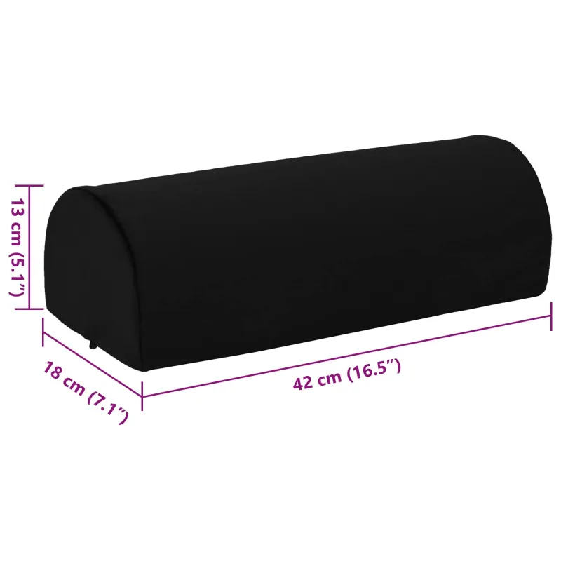 Pėdų atrama pagalvė Paprastas Juoda 42 x 18 x 13 cm PU putos