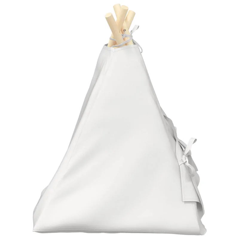 Gyvūnų teepee su pagalve Balta 40 x 40 x 50 cm Poliesteris