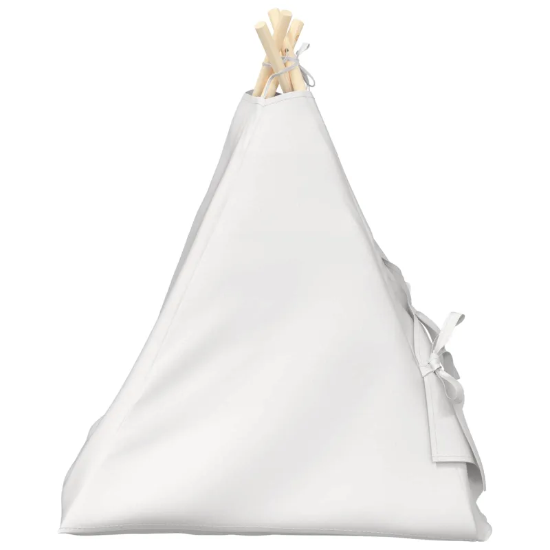 Gyvūnų teepee su pagalve Balta 60 x 60 x 70 cm Poliesteris