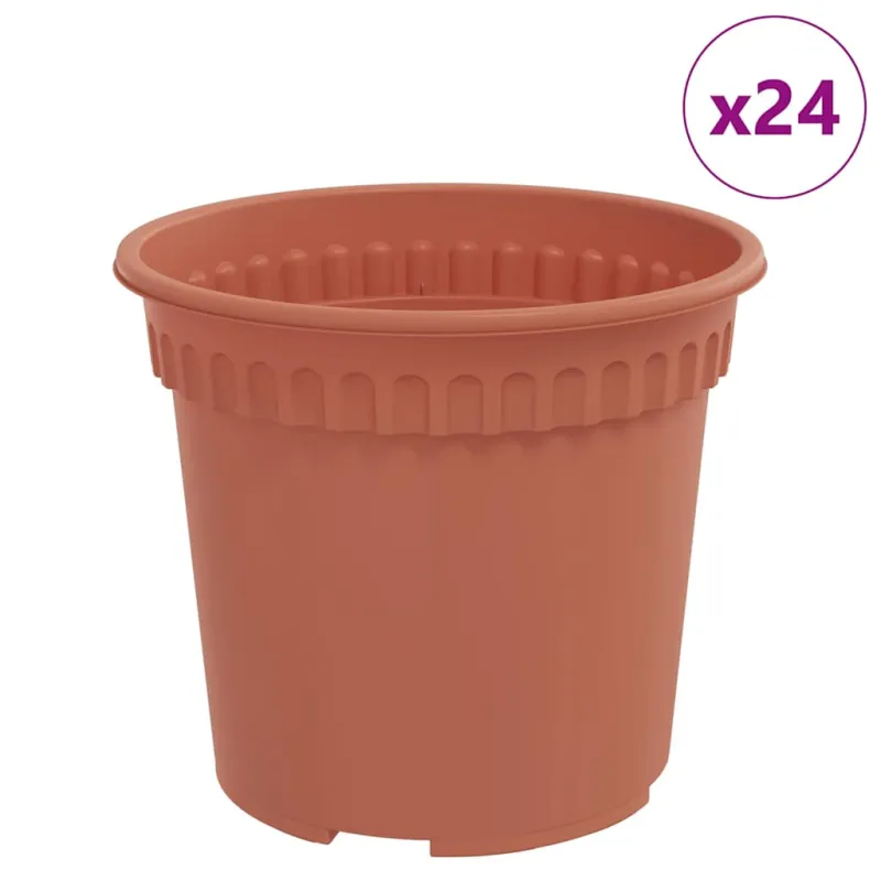 Apvalus gėlių vazonas 24 pcs Raudona plyta Ø 15 x 12 cm