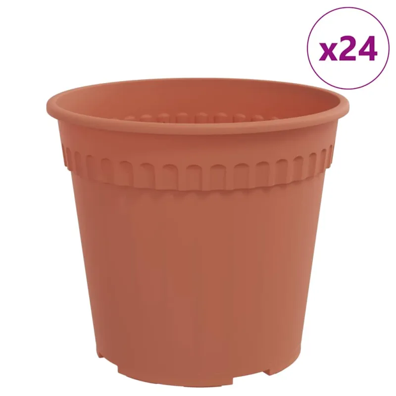 Apvalus gėlių vazonas 24 pcs Raudona plyta Ø 17 x 14 cm