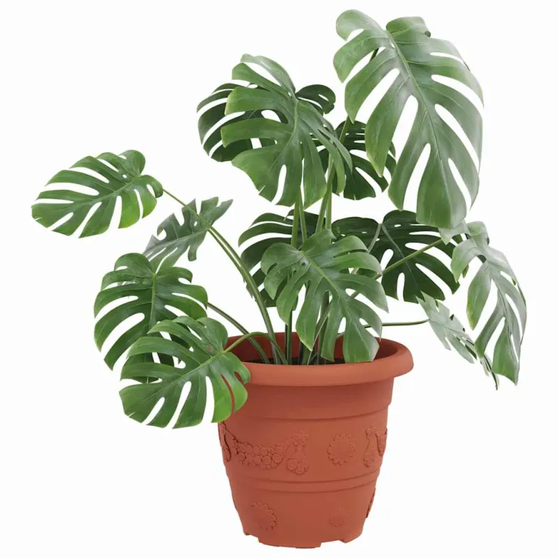 Apvalus gėlių vazonas 6 pcs Raudona plyta Ø 26 x 21.5 cm
