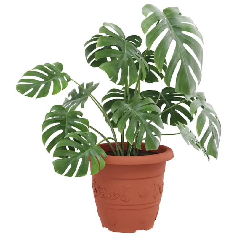Apvalus gėlių vazonas 6 pcs Raudona plyta Ø 30 x 25 cm