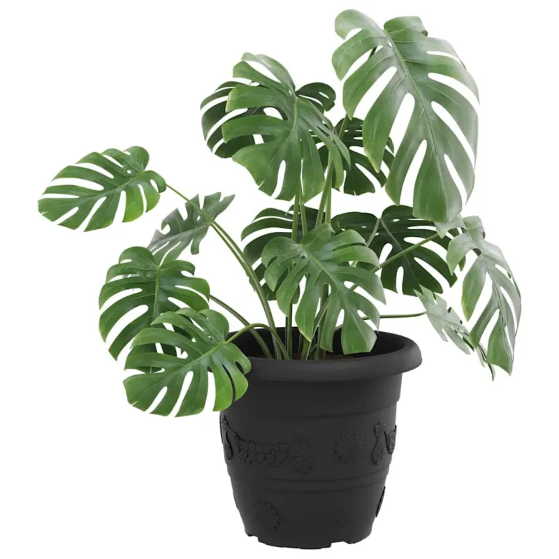 Apvalus gėlių vazonas 6 pcs Juoda Ø 34 x 28 cm Plastmasė