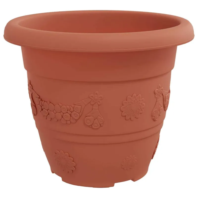 Apvalus gėlių vazonas 24 pcs Raudona plyta Ø 22 x 18 cm