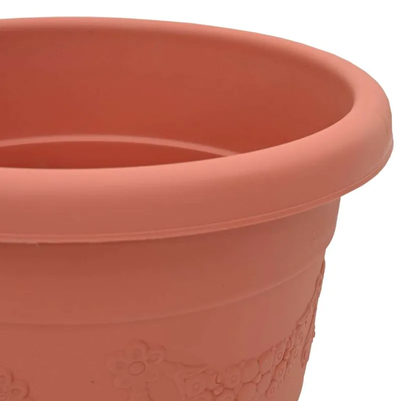 Apvalus gėlių vazonas 24 pcs Raudona plyta Ø 22 x 18 cm