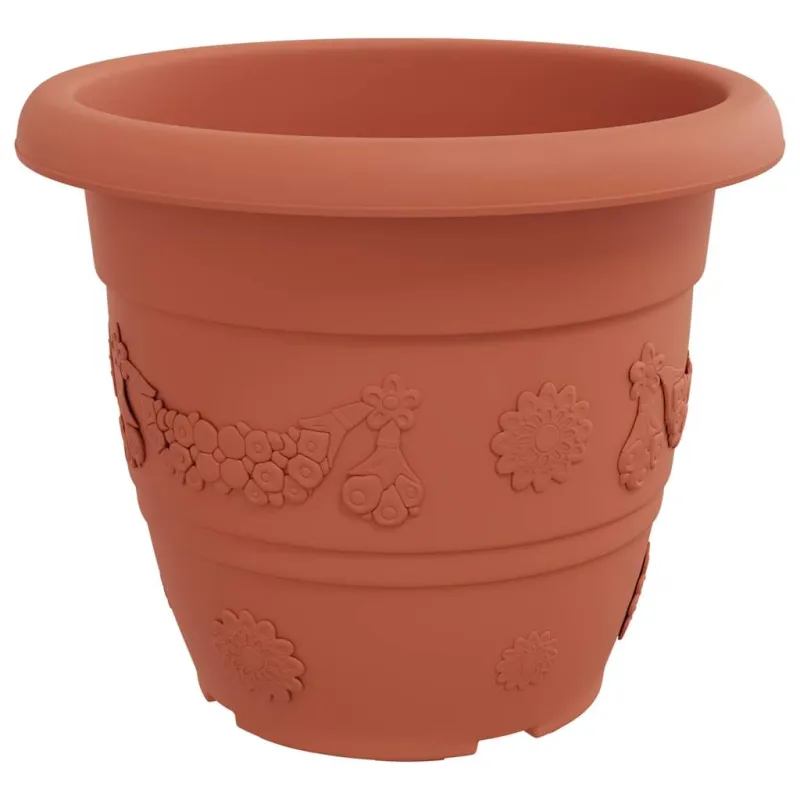 Apvalus gėlių vazonas 24 pcs Raudona plyta Ø 34 x 28 cm