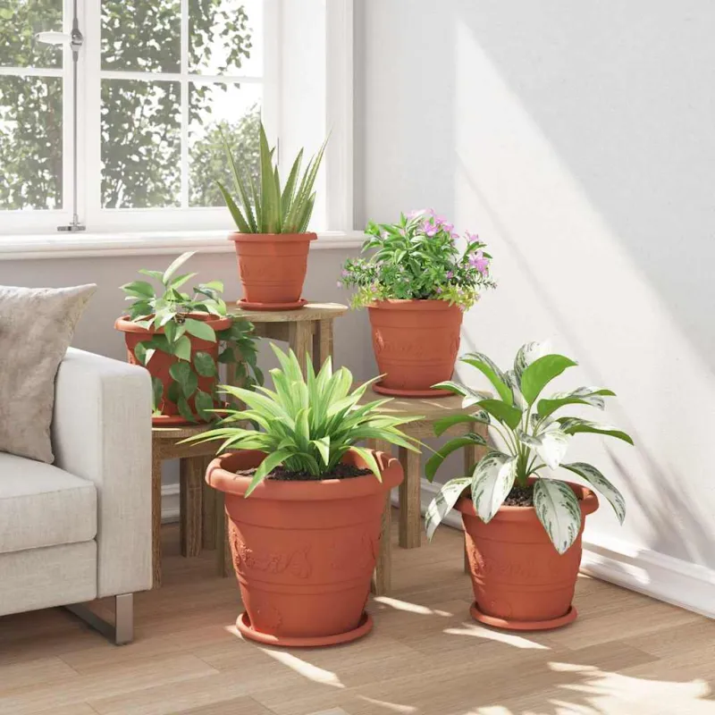Apvalus gėlių vazonas 24 pcs Raudona plyta Ø 39 x 32 cm