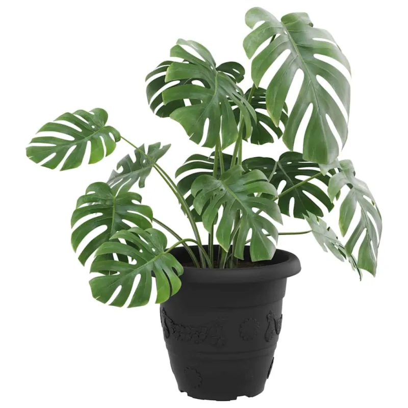 Apvalus gėlių vazonas 24 pcs Juoda Ø 39 x 32 cm Plastmasė