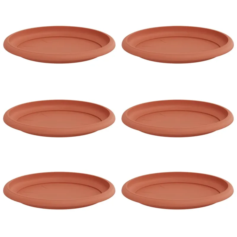 Apvalus gėlių padėklas 6 pcs Raudona plyta Ø 17,5 x 2 cm