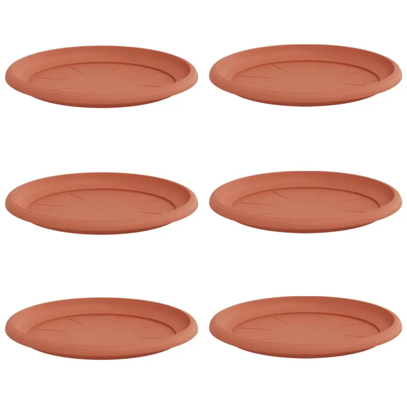 Apvalus gėlių padėklas 6 pcs Raudona plyta Ø 27 x 2,5 cm