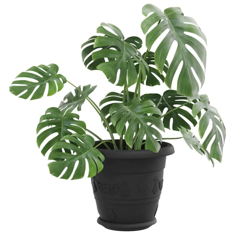 Apvalus gėlių padėklas 6 pcs Juoda Ø 17,5 x 2 cm Plastmasė