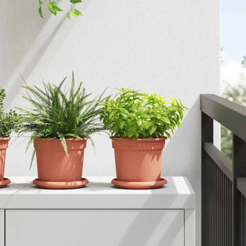 Apvalus gėlių padėklas 24 pcs Raudona plyta Ø 14 x 2 cm