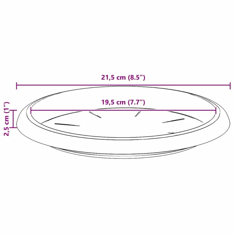 Apvalus gėlių padėklas 24 pcs Raudona plyta Ø 21,5 x 2,5 cm