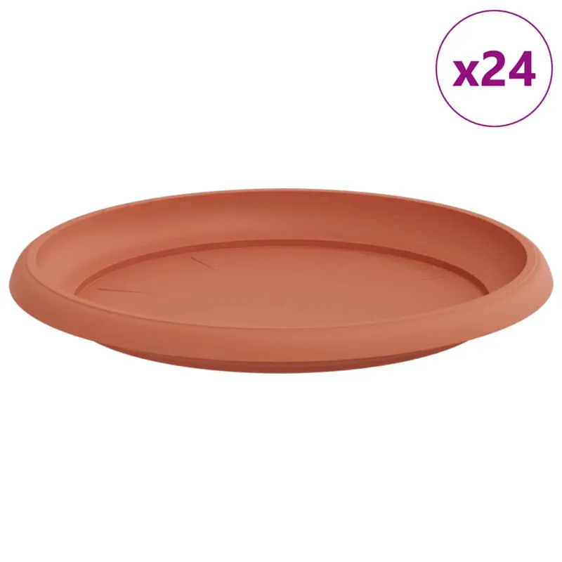 Apvalus gėlių padėklas 24 pcs Raudona plyta Ø 23,5 x 2,5 cm