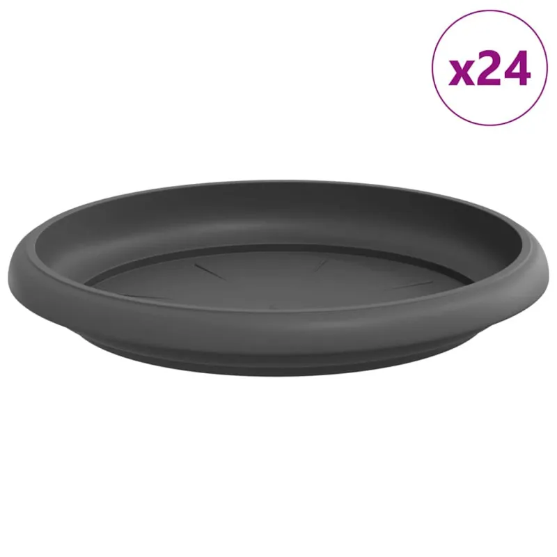 Apvalus gėlių padėklas 24 pcs Juoda Ø 14 x 2 cm Plastmasė