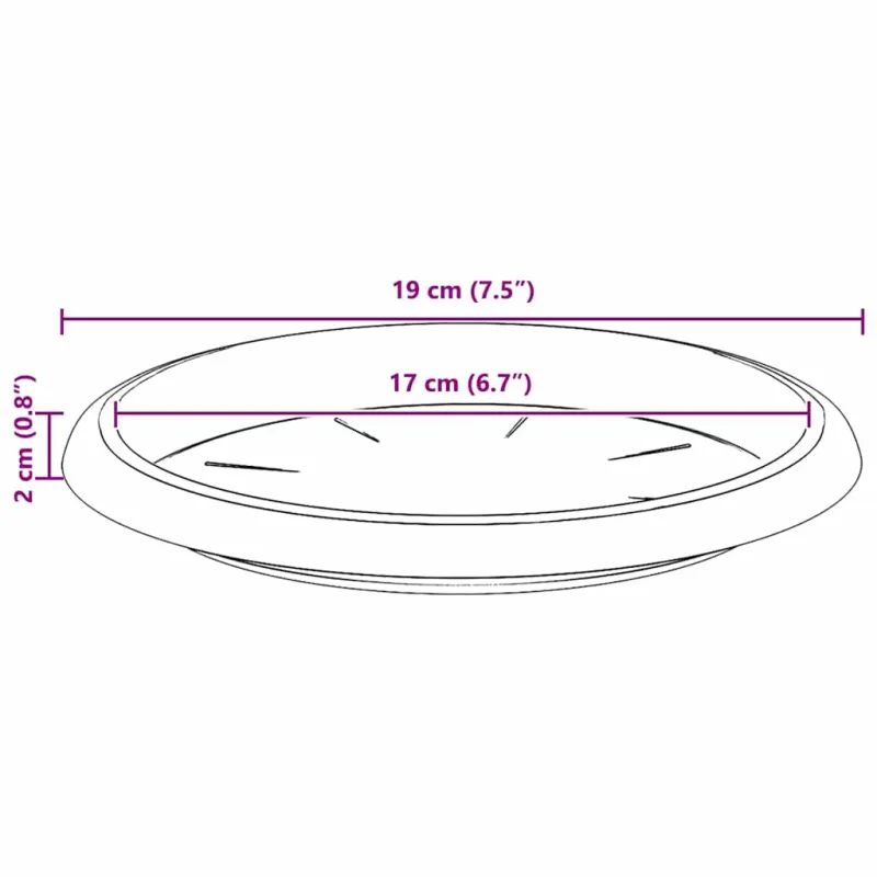 Apvalus gėlių padėklas 24 pcs Juoda Ø 19 x 2 cm Plastmasė