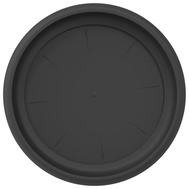 Apvalus gėlių padėklas 24 pcs Juoda Ø 23,5 x 2,5 cm Plastmasė