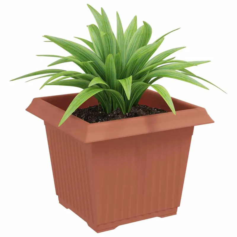Kvadratinis gėlių vazonas 6 pcs Raudona plyta 23 x 23 x 17,5 cm