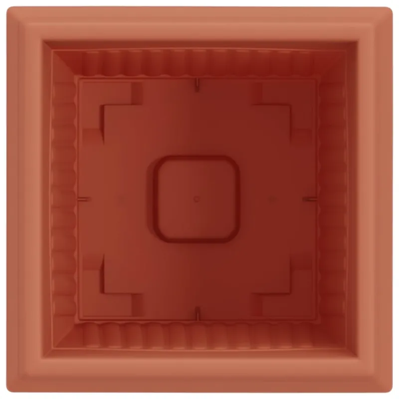 Kvadratinis gėlių vazonas 6 pcs Raudona plyta 23 x 23 x 17,5 cm