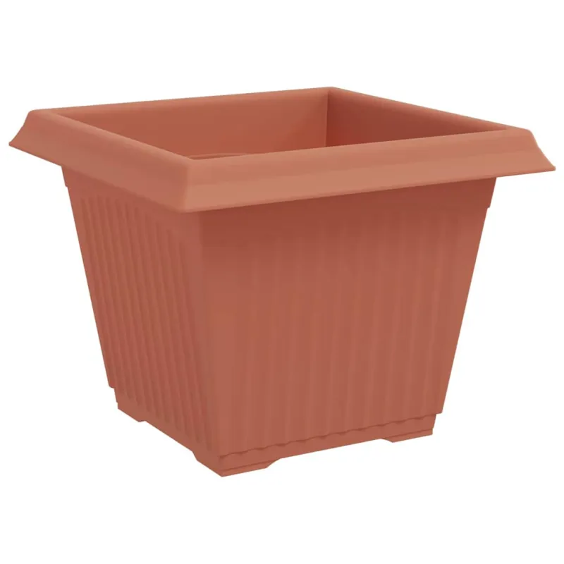 Kvadratinis gėlių vazonas 6 pcs Raudona plyta Plastmasė