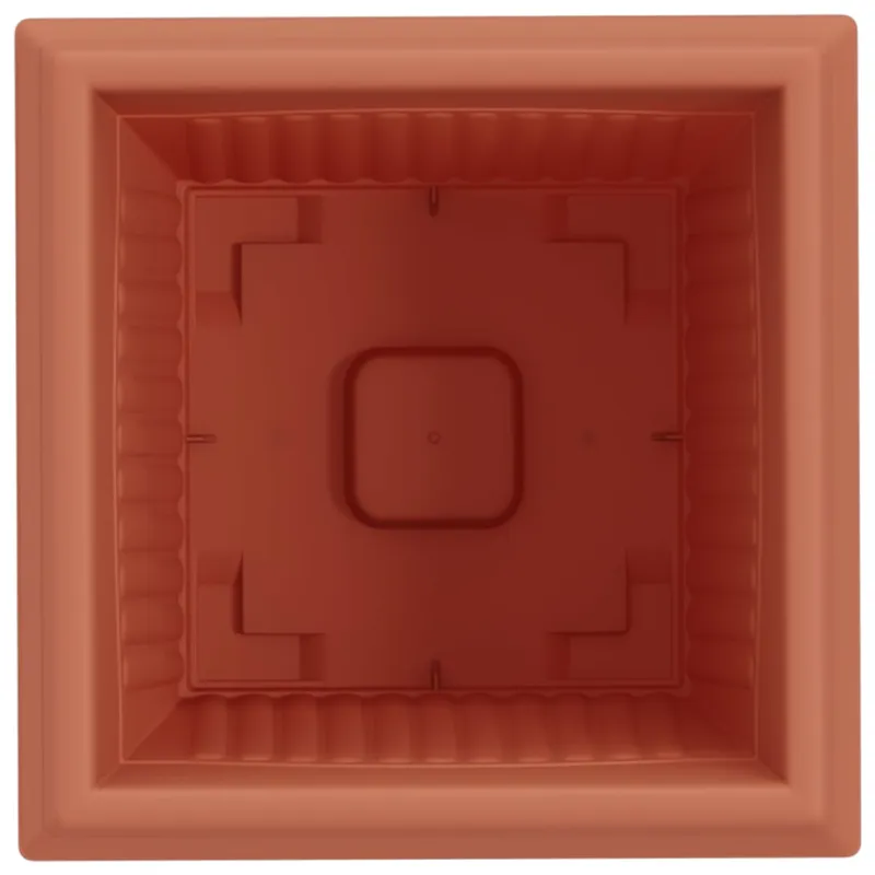 Kvadratinis gėlių vazonas 6 pcs Raudona plyta Plastmasė