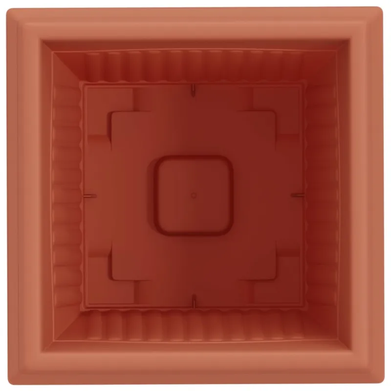 Kvadratinis gėlių vazonas 6 pcs Raudona plyta 33 x 33 x 26 cm
