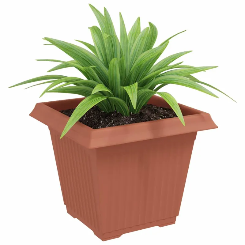 Kvadratinis gėlių vazonas 6 pcs Raudona plyta 38 x 38 x 30 cm