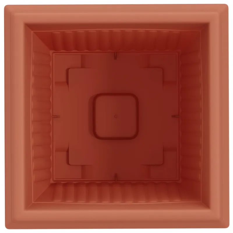 Kvadratinis gėlių vazonas 6 pcs Raudona plyta 38 x 38 x 30 cm