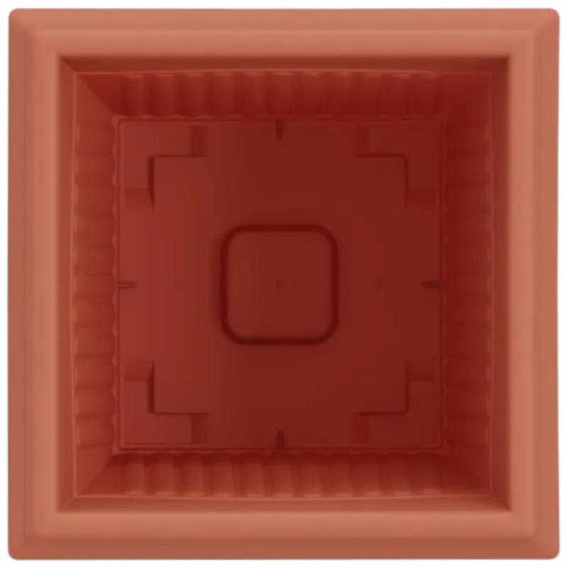 Kvadratinis gėlių vazonas 24 pcs Raudona plyta 16 x 16 x 14 cm